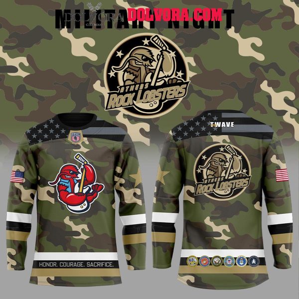 Athens Rock Lobsters Military Night 2025 Honor Service Member Hockey Jersey