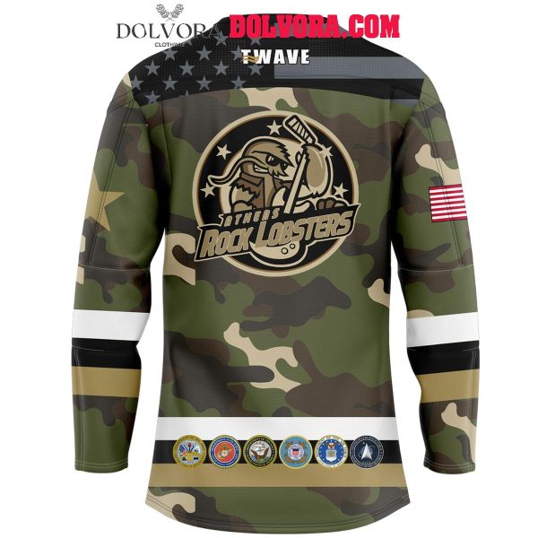 Athens Rock Lobsters Military Night 2025 Honor Service Member Hockey Jersey