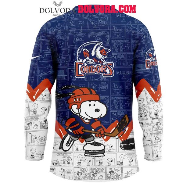 Bakersfield Condors Snoopy Time 75th Anniversary Of Peanuts Hockey Jersey