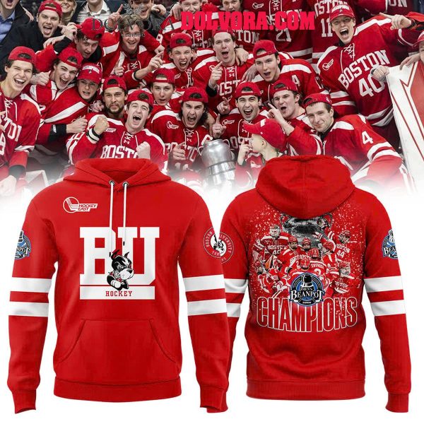 Boston University Terriers Hockey 2025 Beanpot MVP Champions Hoodie T-Shirt