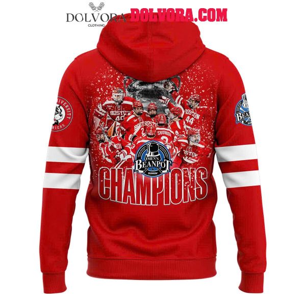 Boston University Terriers Hockey 2025 Beanpot MVP Champions Hoodie T-Shirt