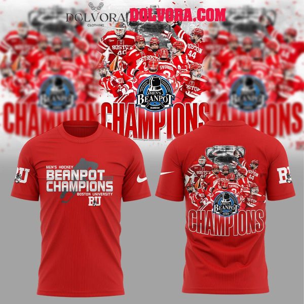 Boston University Terriers Men’s Ice Hockey BEANPOT Champion 2025 Hoodie T-Shirt