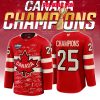 Canada NHL 4 Nations 2025 Champions Snoopy 75 Years Personalized Hockey Jersey