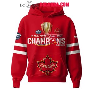 Canada Hockey NHL 4 Nations 2025 Champions Celebration Hoodie T-Shirt