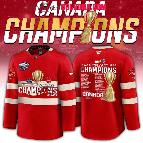 Canada Hockey Team NHL 4 Nations Champions 2025 Hockey Jersey