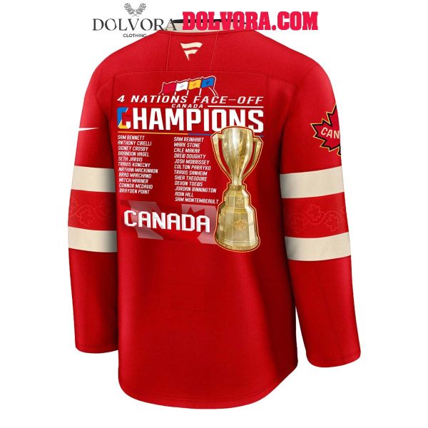 Canada Hockey Team NHL 4 Nations Champions 2025 Hockey Jersey