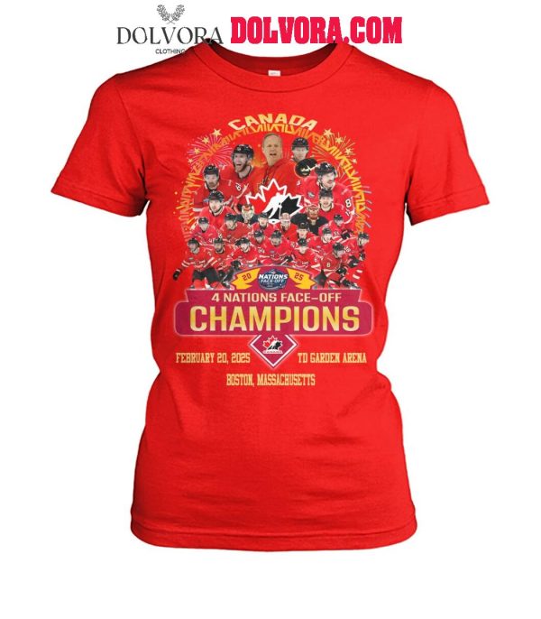 Canada NHL 4 Nations Face-Off Champions 2025 Hockey Team T-Shirt