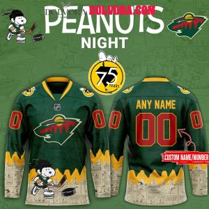 Carolina Thunderbirds Snoopy 75th Anniversary Of Peanuts Personalized Hockey Jersey