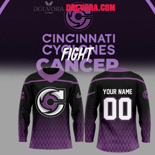 Cincinnati Cyclones Fight Cancer 2025 Purple Love Personalized Hockey Jersey