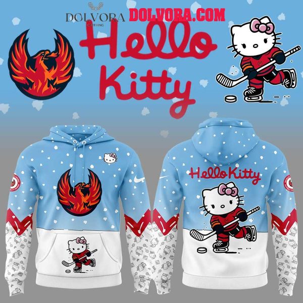 Coachella Valley Firebirds 2025 Hello Kitty 50th Anniversary Love Hoodie T-Shirt