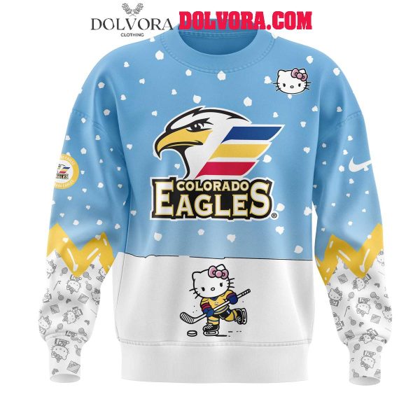 Colorado Eagles 2025 Hello Kitty 50th Anniversary Love Hoodie T-Shirt