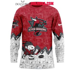 Columbus River Dragons 2025 Snoopy 75th Anniversary Peanuts Hockey Jersey