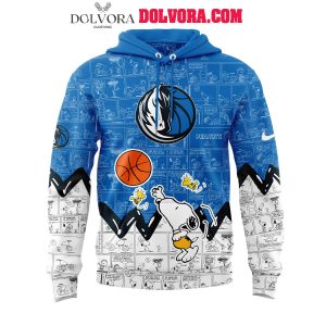 Dallas Mavericks Snoopy Basketball 75th Anniversary Peanuts Hoodie T-Shirt