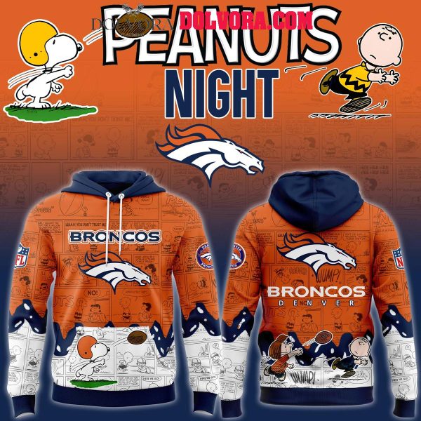 Denver Broncos 75th Anniversary Of Peanuts Snoopy 2025 Hoodie T-Shirt