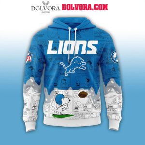 Detroit Lions NFL 75th Anniversary Of Peanuts Snoopy 2025 Hoodie T-Shirt