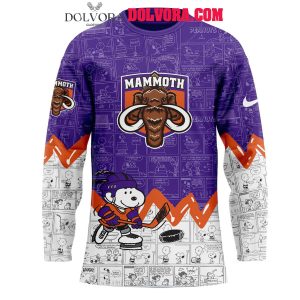 Elmira Mammoth 2025 Snoopy 75th Anniversary Peanuts Hockey Jersey