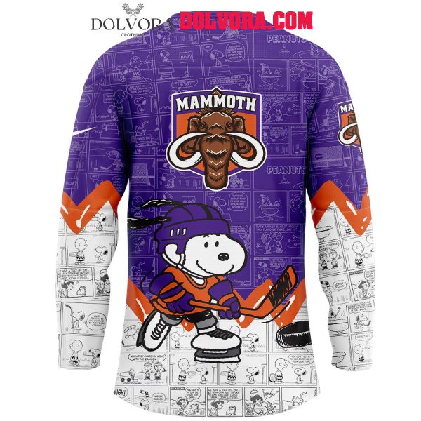 Elmira Mammoth 2025 Snoopy 75th Anniversary Peanuts Hockey Jersey