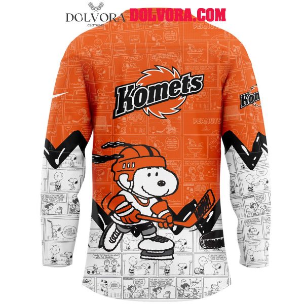 Fort Wayne Komets Anniversary Of Peanuts 2025 Snoopy Hockey Jersey