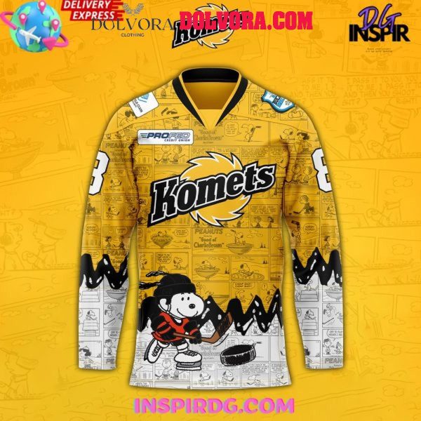 Fort Wayne Komets Snoopy 75th Anniversary Peanuts 2025 Hockey Jersey