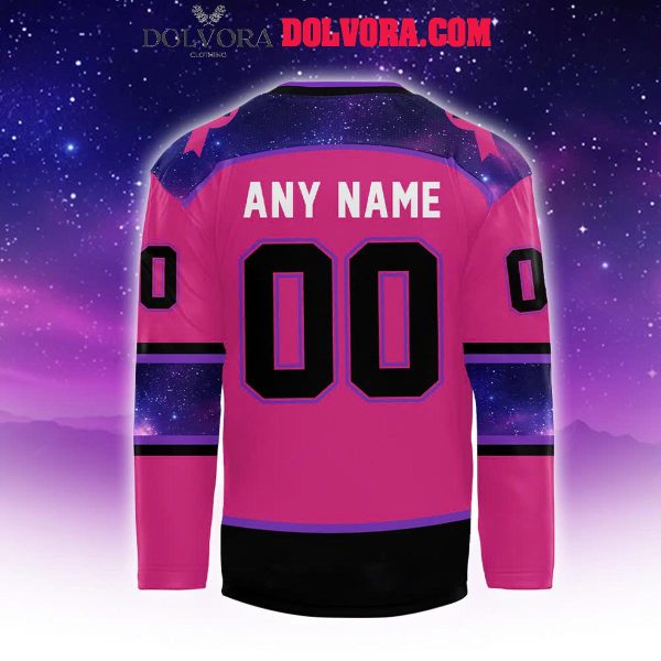 Fort Wayne Spacemen 2025 Breast Cancer Services Personalized Hockey Jersey