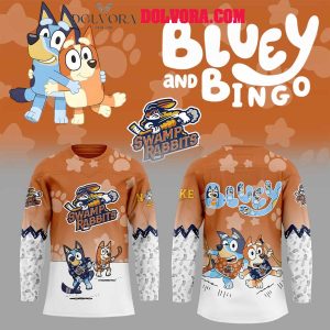 Greenville Swamp Rabbits Bluey And Bingo Playing ECHL 2025 Hockey Jersey