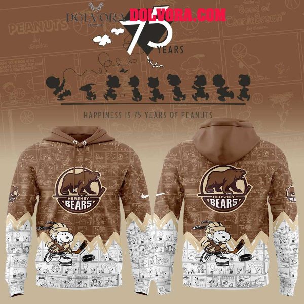 Hershey Bears Peanuts 75th Anniversary Snoopy Happiness 2025 Hoodie T-Shirt