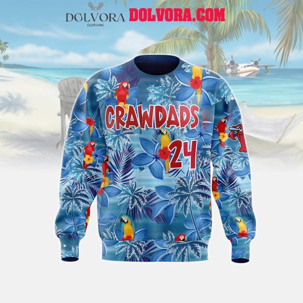 Hickory Crawdads Hawaiian 2025 Margaritaville Version Hoodie T-Shirt