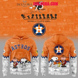 Houston Astros Snoopy 75th Anniversary Of Peanuts 2025 Hoodie T-Shirt