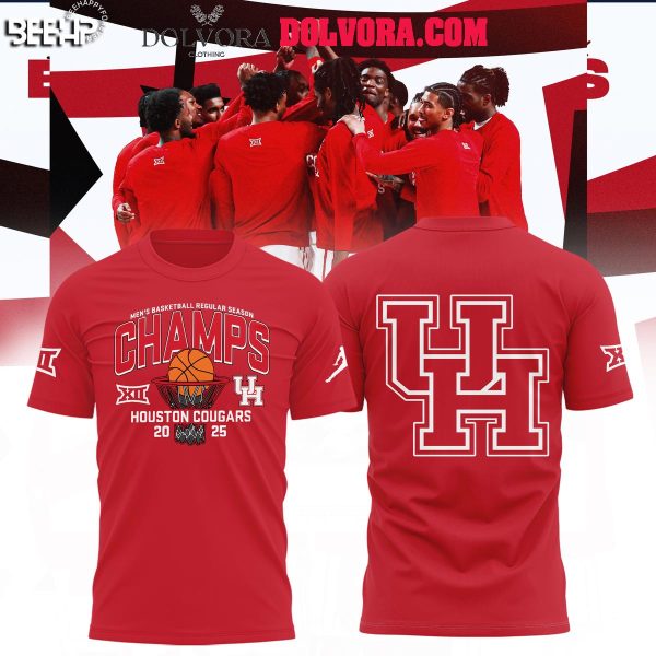 Houston Cougars 2025 Big 12 Men’s Basketball Champions Hoodie T-Shirt