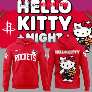 Houston Rockets NBA Celebrating Hello Kitty 50 Years 2025 Hoodie T-Shirt