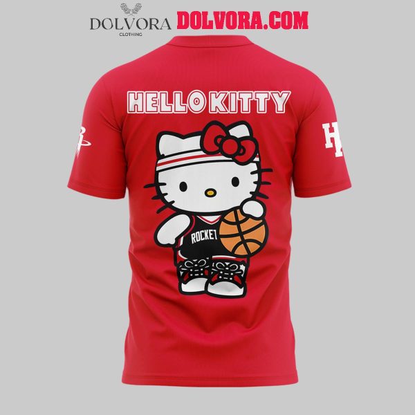 Houston Rockets NBA Celebrating Hello Kitty 50 Years 2025 Hoodie T-Shirt