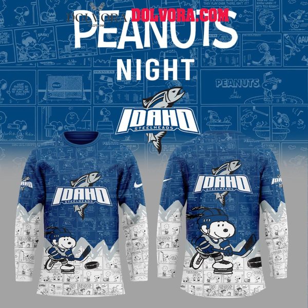 Idaho Steelheads Anniversary Of Peanuts 2025 Snoopy Hockey Jersey