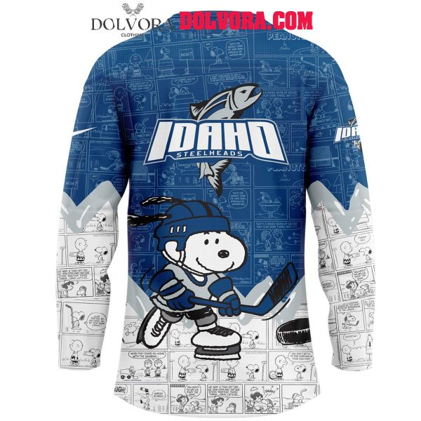 Idaho Steelheads Anniversary Of Peanuts 2025 Snoopy Hockey Jersey