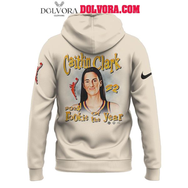 Indiana Fever Caitlin Clark Playa Society Cream 2024 Rookie Of The Year Hoodie T-Shirt