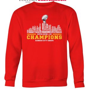 Kansas City Chiefs 2025 Super Bowl LIX Skyline Champions Tshirt