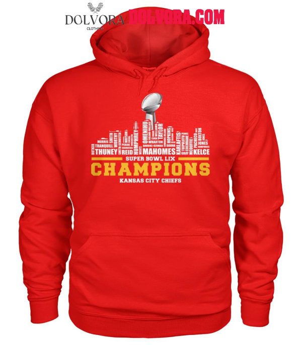 Kansas City Chiefs 2025 Super Bowl LIX Skyline Champions Tshirt