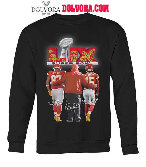 Kansas City Chiefs Andy Reid Travis Kelce Patrick Mahomes 2025 Super Bowl Champions Shirt