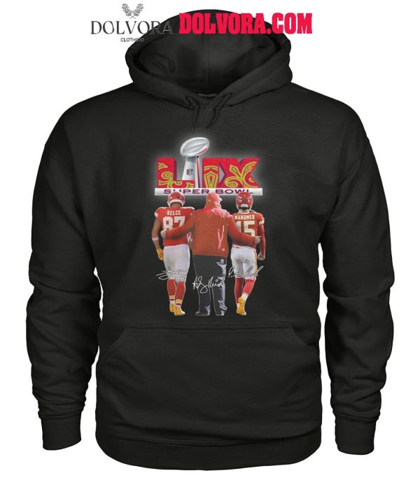 Kansas City Chiefs Andy Reid Travis Kelce Patrick Mahomes 2025 Super Bowl Champions Shirt