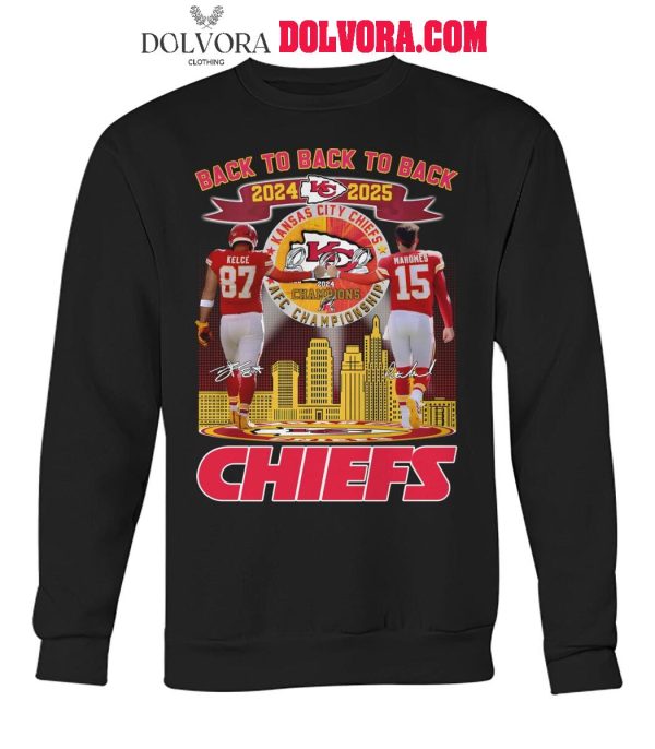 Kansas City Chiefs Back To Back To Back 2024-2025 Super Bowl Champions Shirt