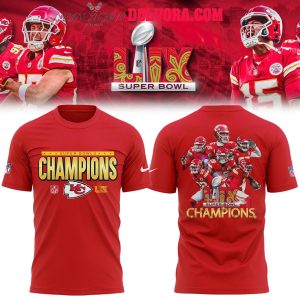 Kansas City Chiefs Football Super Bowl Champions 2025 Red Hoodie T-Shirt