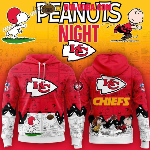 Kansas City Chiefs NFL 75th Anniversary Of Peanuts Snoopy 2025 Hoodie T-Shirt