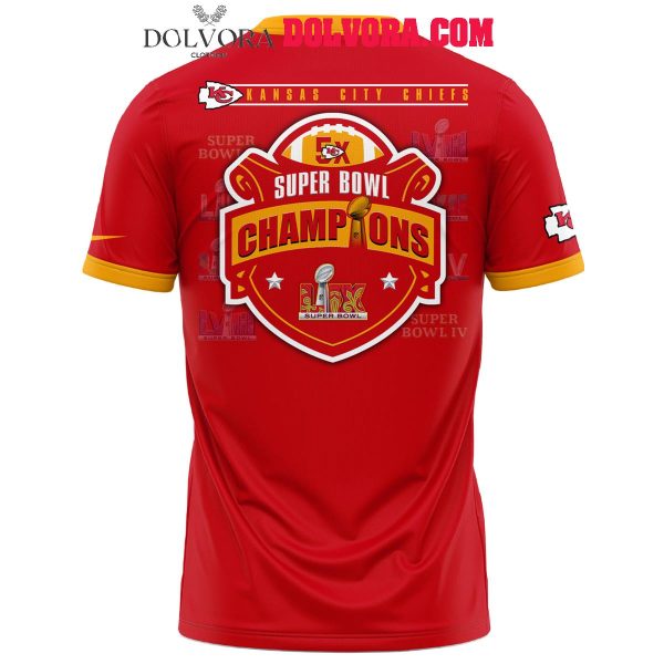 Kansas City Chiefs Super Bowl 5X Champions Celebrate Hoodie T-Shirt