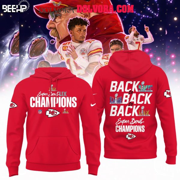 Kansas City Chiefs Super Bowl LIX Back To Back Champions 2025 Hoodie T-Shirt