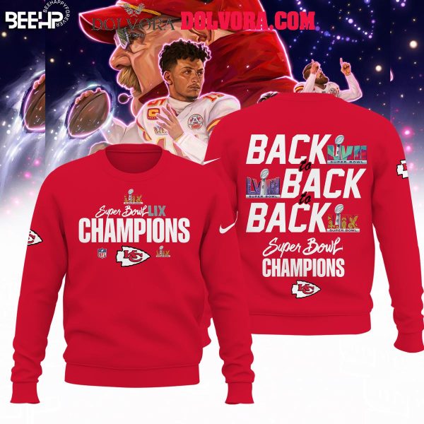 Kansas City Chiefs Super Bowl LIX Back To Back Champions 2025 Hoodie T-Shirt