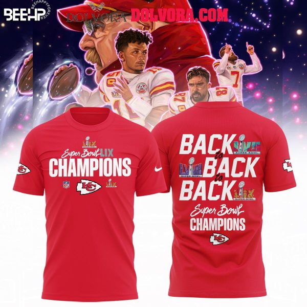 Kansas City Chiefs Super Bowl LIX Back To Back Champions 2025 Hoodie T-Shirt