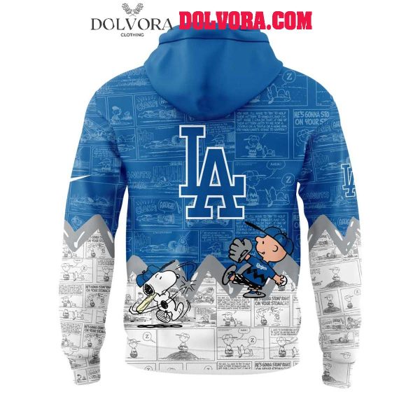 Los Angeles Dodgers 75th Anniversary Of Peanuts 2025 Snoopy Time Hoodie T-Shirt