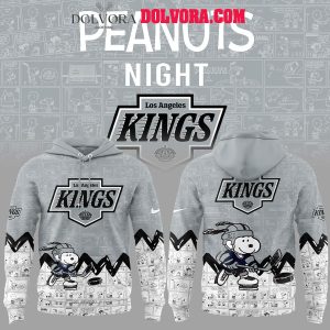 Los Angeles Kings 2025 Anniversary Of Peanuts 75 Years Hoodie T-Shirt