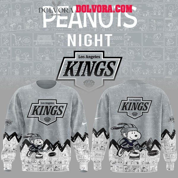 Los Angeles Kings 2025 Anniversary Of Peanuts 75 Years Hoodie T-Shirt