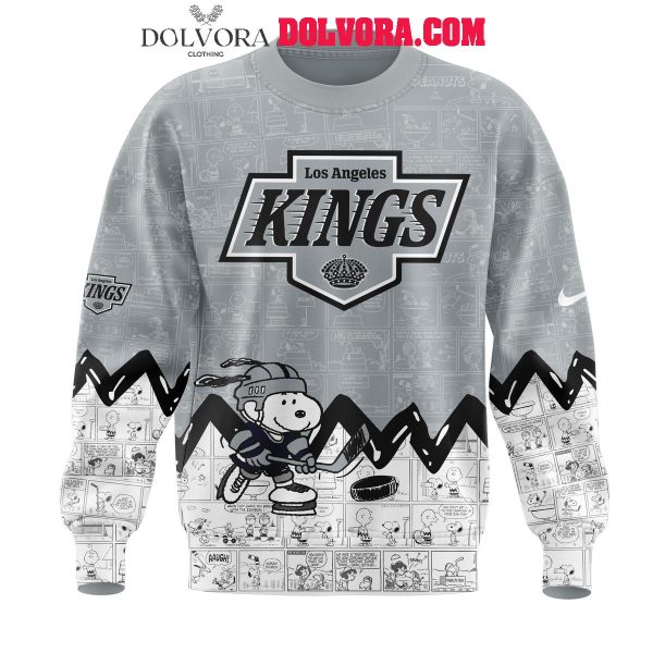 Los Angeles Kings 2025 Anniversary Of Peanuts 75 Years Hoodie T-Shirt