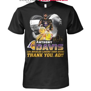 Los Angeles Lakers Anthony Davis Thank You Ads 2019-2025 Farewell T-Shirt